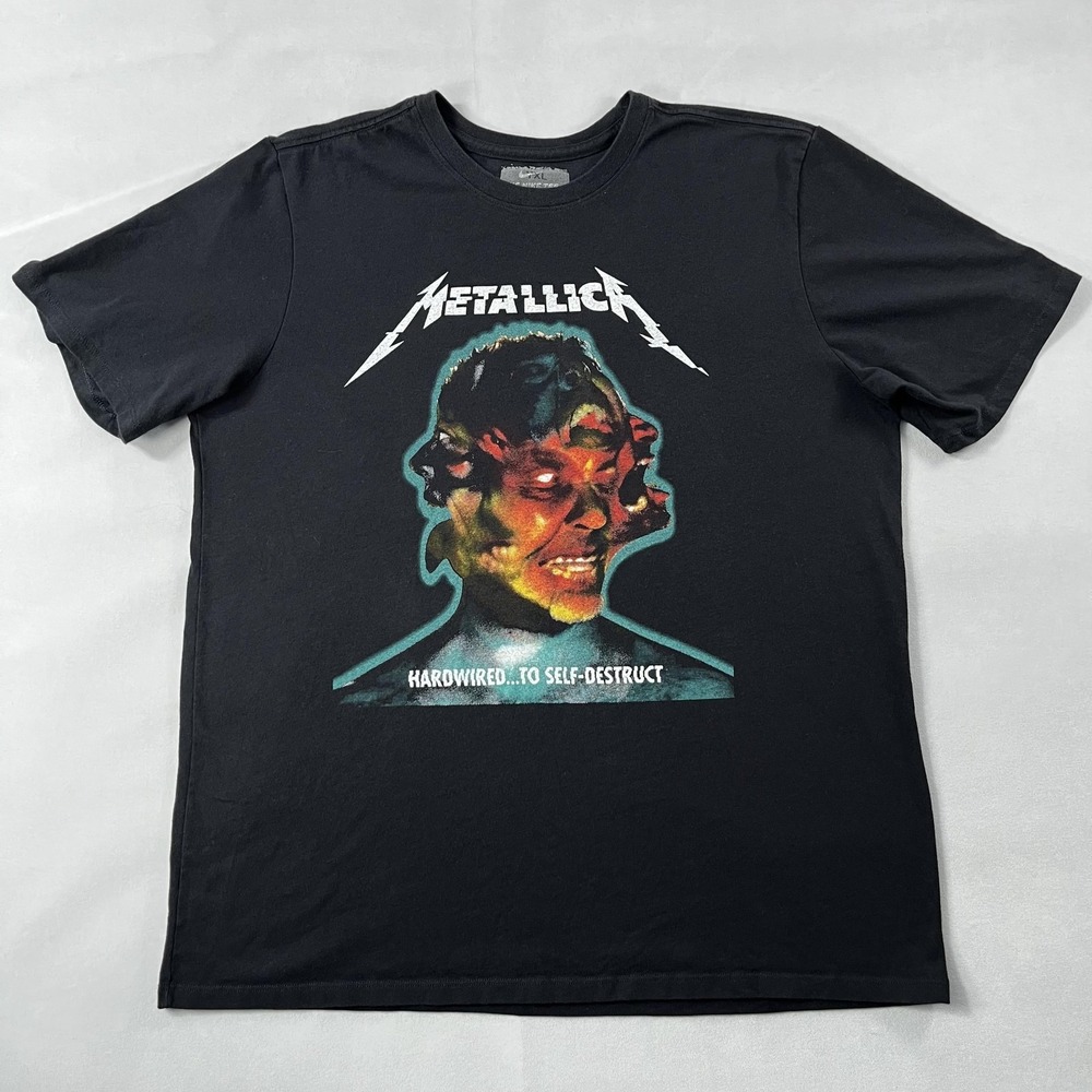 Metallica‎ Shirt Youth XL Black Nike Hardwired To Self Destruct Tour 2017